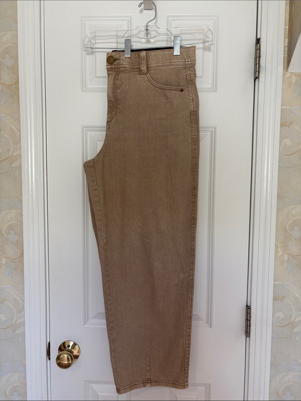 Democracy Ab Technology Premium Denim Barrel Jeans in Tan